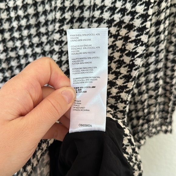 Anthropologie Maeve black white check pleated dress small - Picture 8 of 8